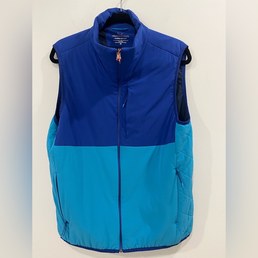 VINEYARD VINES Mens’ Marine Air Primaloft FullZip Vest Ocean Reef Sz M